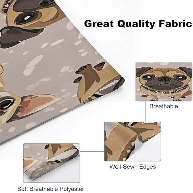 Dog Bandana Spring Pet Scarf Adjustable Triangle Cute Chihuahua Pug Pattern Printing Dog Bib Washable Polyester Puppy Bandana for Small Medium Large Dogs Cat Birthday Party Supplies