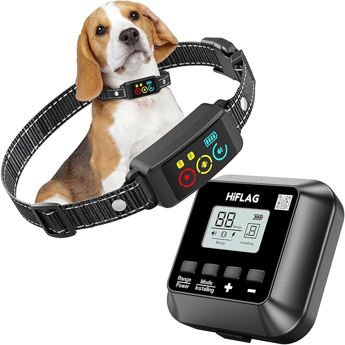 Next-Gen 2026 Wireless Pet Fence, Smart AI Safety System, Rechargeable Collar, Customizable Correction Levels, 1+ Acre Range (40 Flags)