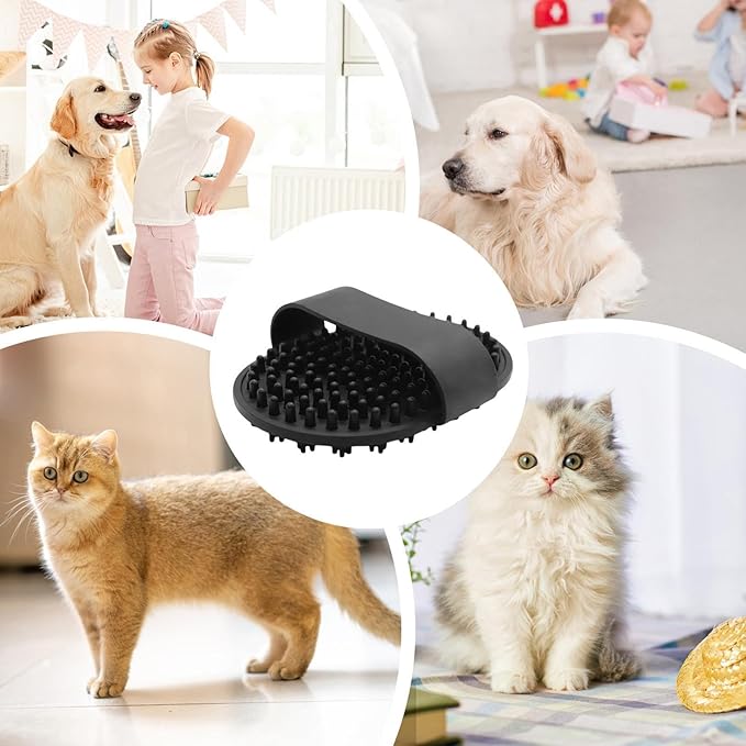 Dog Scrubber for Bath - Silicone Soothing Massage Pet Grooming Supplies | Dog Scrubber - for Long Short Haired Puppy Cats Kitten Care