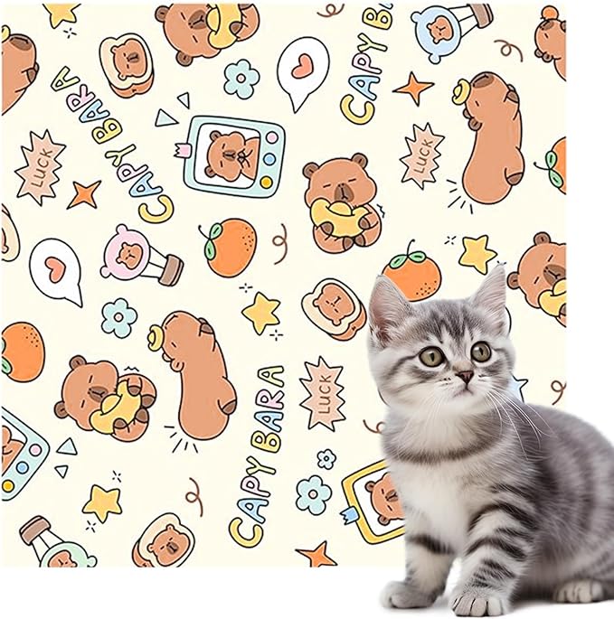 AOYEBO Cat Wrap for Cutting Nails Self-Adherent Safe Hold - Soft Polyester Anti-Scratch Escape Restraint, Calming Swaddle for Nail Clipping & Grooming (A)
