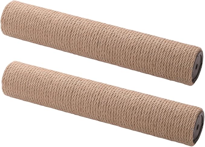 2Pcs Cat Scratching Post Replacement, 16 Inch Wear-Resistant Jute Cat Tree Replacement Post, 8mm Bolts, Easy to Install, Beds.