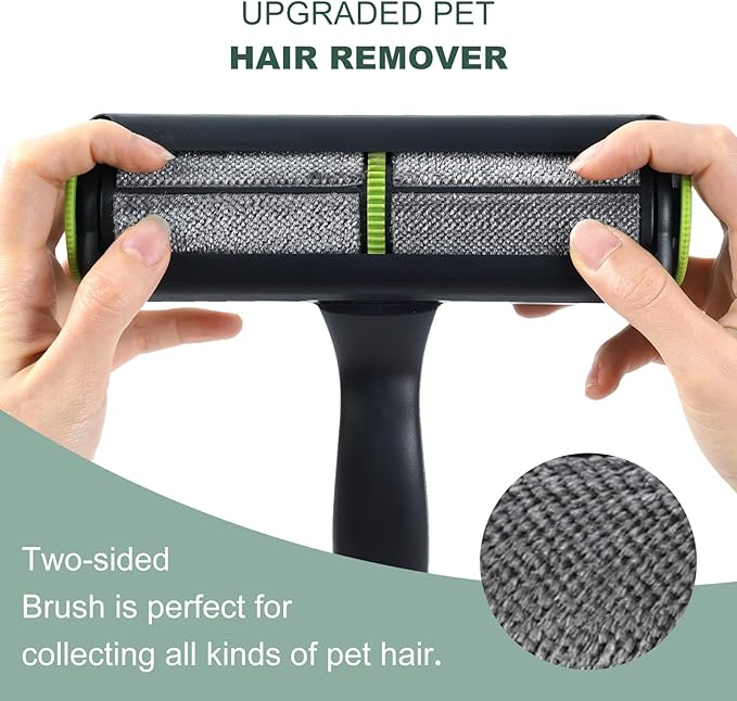 Pet Hair Remover, Resurable Lint Roller for Pet Hair, Cat and Dog Hair Remover for Furniture, Couch, Carpet, Clothing and Bedding - Portable, Multi-Surface Fur Removal Tool