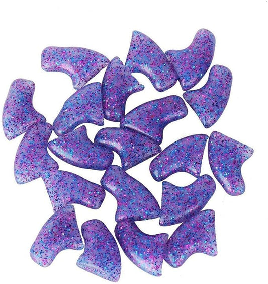 HDP Kitty or Doggy Nails Caps Size:Small Color:Glitter Purple