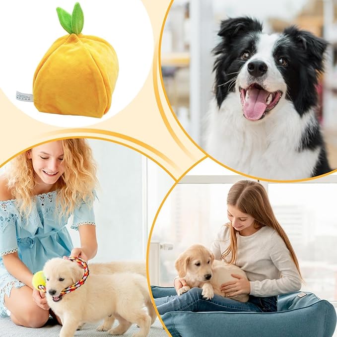 Squeaky Dog Toys,Sensory Soft Interactive Pet Supplies | Funny Snuffle Mat for Dogs - for Medium Large Breed Indoor Outdoor Stimulation Enrichment Play Foraging Boredom