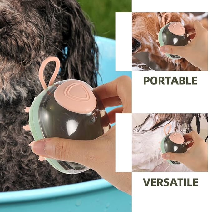 PRETYZOOM Pet Bathing Brush and Dog Massage Scrubber Brush for Cats and Puppies, Light Bristles Grooming Tool for Puppy Bathing Supplies and Pet Massage Bath