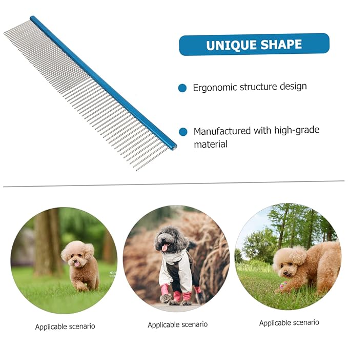 Happyyami Superior Quality Dog Hair Comb Comb Multi-function Pet Grooming Tool Wear-resistant Portable Non-slip Handle Daily Use