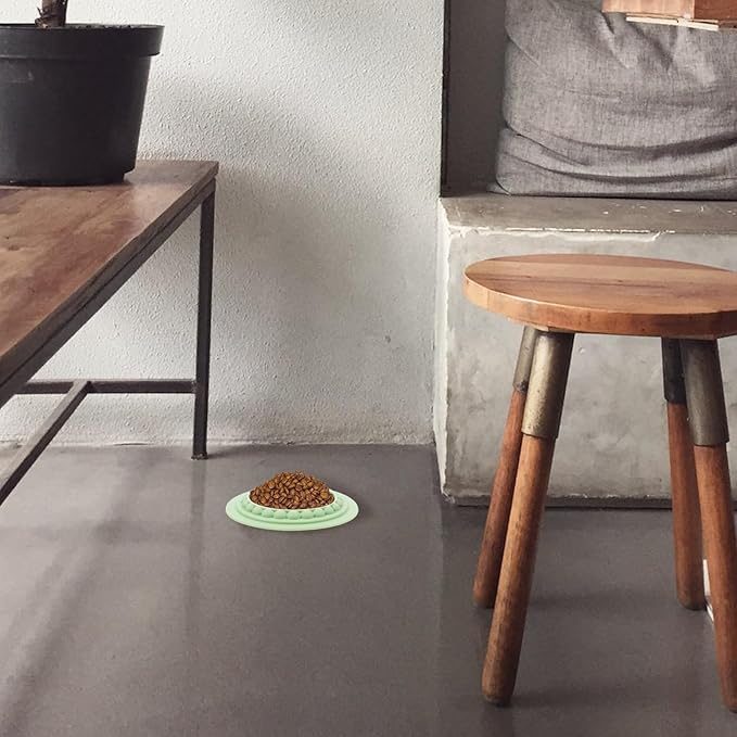 LALAFINA Slow Feeder Cat Bowl Dog Slow Feeding Plate with Mat for Puppy Supplies Interactive Pet Food Bowl for Small Dogs and Cats