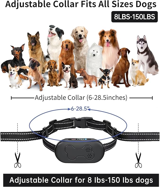 Dog Shock Collar with Remote Control – Shock Collar for Dogs 15–120 lbs, 2000FT Long Range Dog Training Collar with Remote IPX7 Waterproof Rechargeable 4 Safe Modes for Small Medium Large Dogs Black