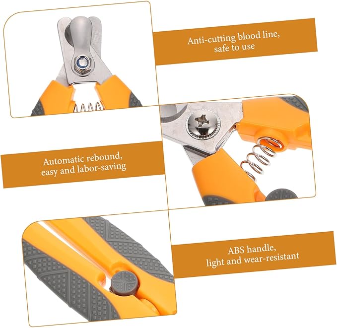 SUPVOX Ergonomic Portable Pet Nail Clipper for Cats and Dogs Wear-Resistant Design Comfortable Grip for Household Grooming Needs