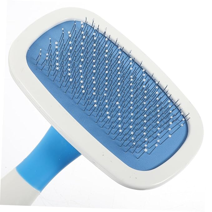 Kisangel 1Pc Pet Massage Comb for Cats Detangling Tool with Protective Tips for Grooming Removing Dead Hair Safe Design for Daily Use Bath Random