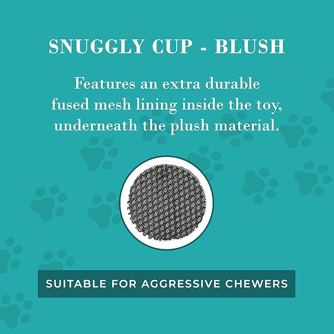 Haute Diggity Dog Snuggly Cup, Plush Designer Dog Toys with Interactive Squeaker, Stimulating Pet Enrichment, Machine-Washable & Safe Materials for All Breeds, One Size