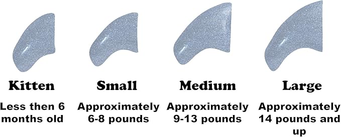 6 Month Supply Soft Nail Caps for Cats Steel Grey Medium - Extra Adhesives