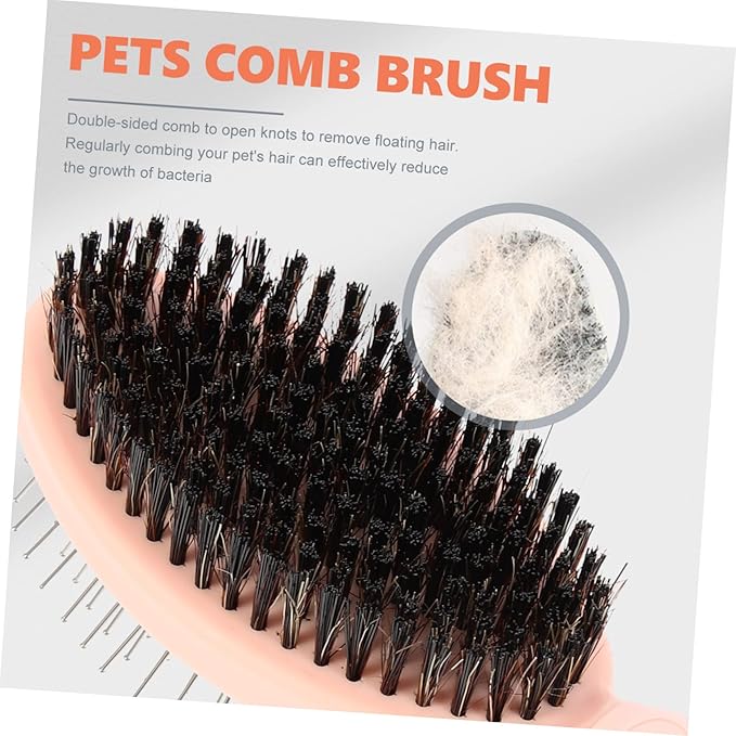 Toyvian Smooth Edges Cat Comb Pet Hair Removal Brush Daily Use Cat Grooming Brush Comfortable Handle Pet Grooming Tool
