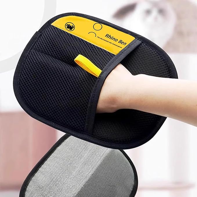 Pet Hair Removal Glove for Cats & Dogs, Pet Hair Remover Reusable Electrostatic Gloves, Efficient Pets Grooming Gloves, Efficient Remover for Couch, Carpet, Curtain, All Kinds of Fabrics (2)