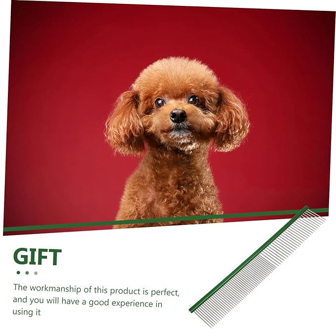 Happyyami Portable Dog and Cat Hair Comb Wear-Resistant Aluminum Grooming Tool for Daily Use Lightweight Tangle-Free PET Grooming Comb for Dogs and Cats