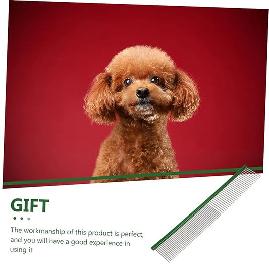 Happyyami Portable Dog and Cat Hair Comb Wear-Resistant Aluminum Grooming Tool for Daily Use Lightweight Tangle-Free PET Grooming Comb for Dogs and Cats
