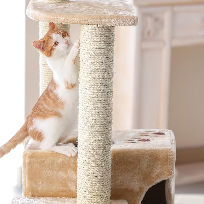 8 Pcs M8 Cat Scratching Post Replacement 15.7x3.1'' Sisal Pole Cat Tree Climbing Post Replacement with Screw, Refill Scratcher Pole for Indoor Kitten Tree Tower Spare Pet Furniture Protector