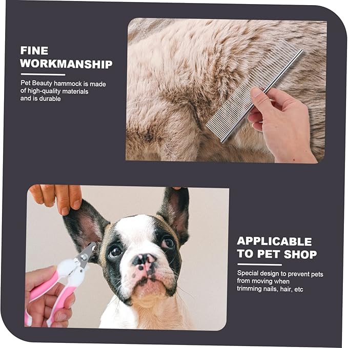Milisten 1set Pet Grooming Hammock for Dogs and Cats Nail Trimming Helper Breathable Ergonomic Design Random Accessories Easy to Use and Wash