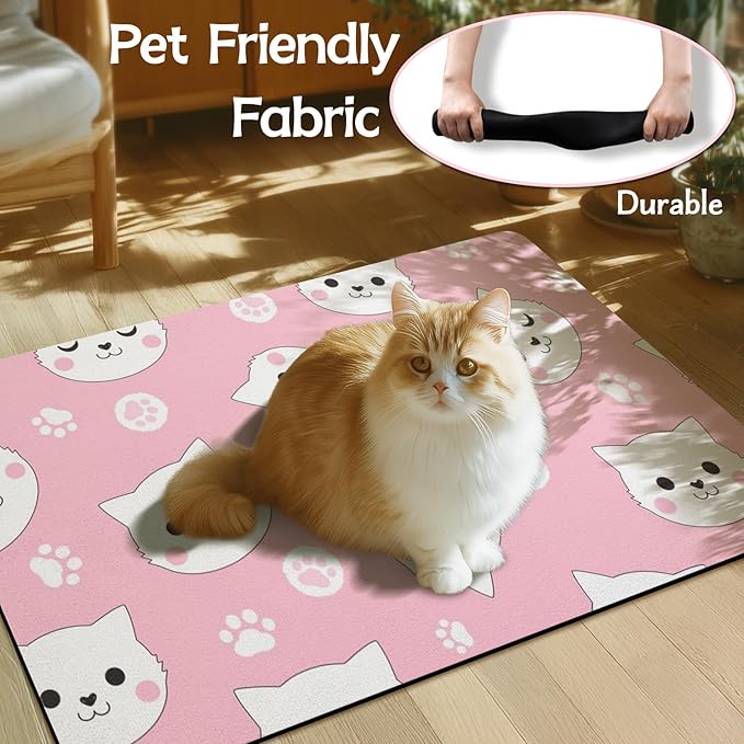 Dog Food Mats for Floors Absorbent, Non-Slip Quick Dry Dog Mat for Food and Water, Cat Pet Food Mat Pet Supplies