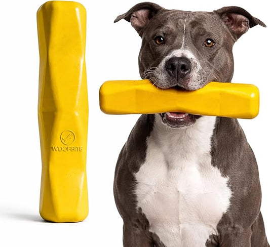 Giant XL Virtually Indestructible Dog Stick - Lifetime Replacement - Tough, Durable Chew Toy for Aggressive Chewers - Safe Non-Toxic Natural Rubber - Chew & Tug - Large - 12"x2.5", 2.25lbs