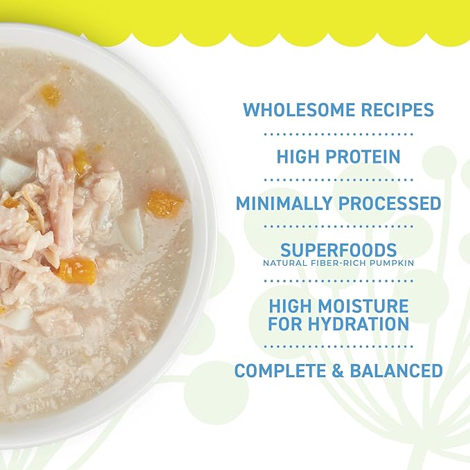 PETITE CUISINE Whole Foods Wet Cat Food, Chicken & Pumpkin Entree in Broth, 2.8 oz. Can (24 Count)