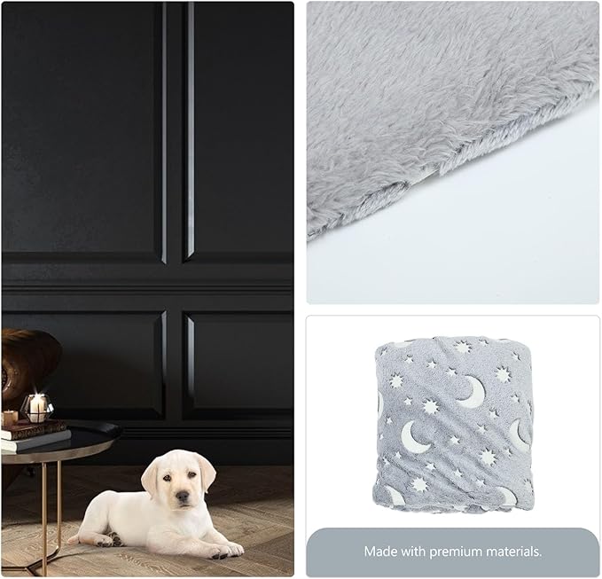 DOITOOL Pet Warm Mat Luminous Dog Sleeping Blanket Soft Washable Insulated Pad 50x70cm Indoor Winter Pet Supply for Cats and Dogs