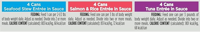 Nestle Purina Petcare 381023 36 oz Pro Plan Seafood Entrees Variety Pack (Pack of 12)