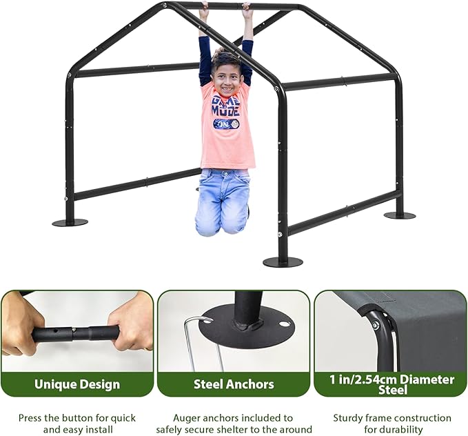 Large Dog Shades for Outside - LitaiL Outdoor Dog Kennel for Small Dogs, 47.2" x 47.2" x 39.4" Outdoors Sun Rain Canopy Pet House, Waterproof Pet Canopy Shelter for Small Animals