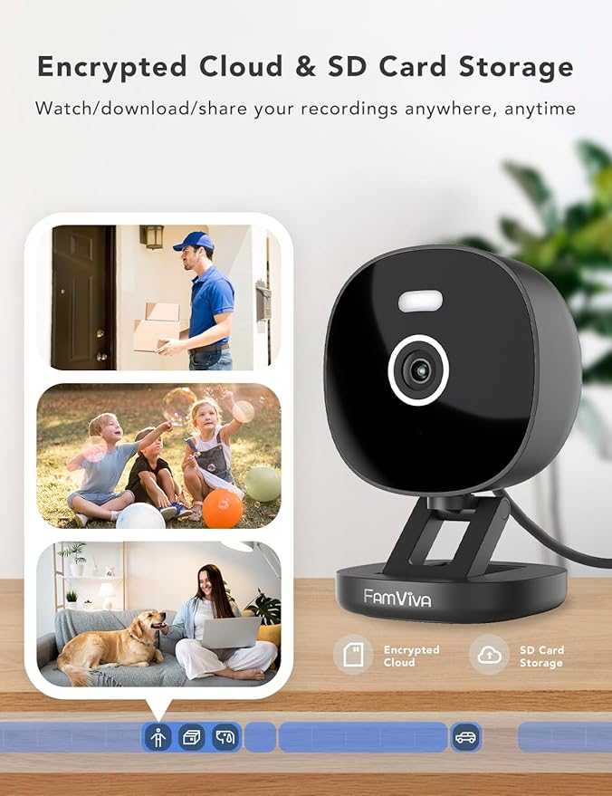 2K Security Camera Wired, Outdoor/Indoor for Home, Pet, Baby, Nanny, IP65 Waterproof Color Night Vision, White Light & Siren, Recording, Motion Detection, Works with Alexa,Black-4P