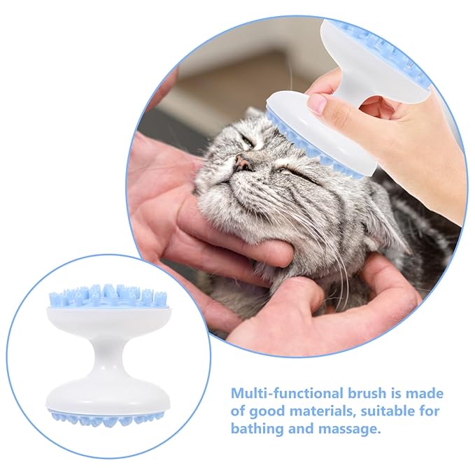 GALPADA Cat Massage Brush Multi-Use Grooming Comb Plastic PET Grooming Brush for Dogs and Cats Effective PET Hair Cleaner and Bathing Tool