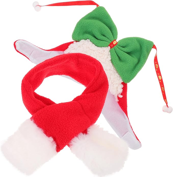 Pet Birthday Hat Set for Dogs and Puppies, Cotton Warm Headband with Scarf, Decorative Pet Headdress for Photo Shoots and Party Supplies