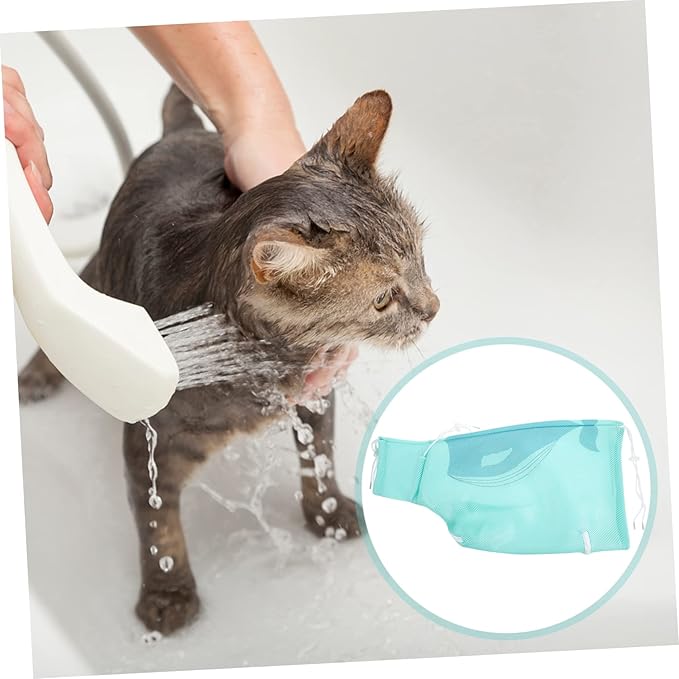 KESYOO Cat Grooming Bag Cat Shower Net for Safe Nail Trimming and Bathing Lightweight Comfortable Design for Easy Cleaning and Ear Care Random Patterns