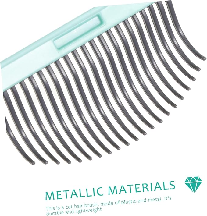 BESPORTBLE Cat Hair Removal Comb for Shedding and Grooming Lightweight Massage Brush for Long and Haired Cats Pet Cleaning Tool Mint Green