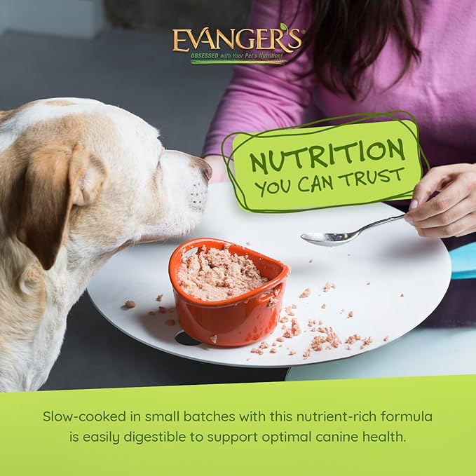 Evanger's Super Chicken Dinner for Dogs – 12 Count, 12.5 oz Each – Limited Ingredient Diet, Grain & Gluten Free, With Spinach & Kale – Balanced Wet Dog Food