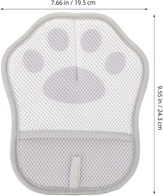 3pcs Pet Grooming Gloves Electrostatic Hair Removal Mitts for Cats and Dogs Gray Efficient Pet Hair Remover Gloves Suitable for Bathing and Shedding
