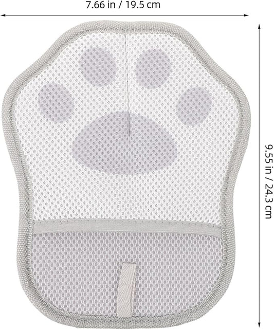 3pcs Pet Grooming Gloves Electrostatic Hair Removal Mitts for Cats and Dogs Gray Efficient Pet Hair Remover Gloves Suitable for Bathing and Shedding