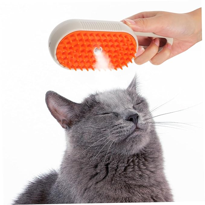 Milisten PET Grooming Brush for Shedding Dog and Cat Deshedding Tool with Long Bristles Self-Cleaning Comb for Long-Haired Pets Efficient Hair Removal and Bathing Supplies
