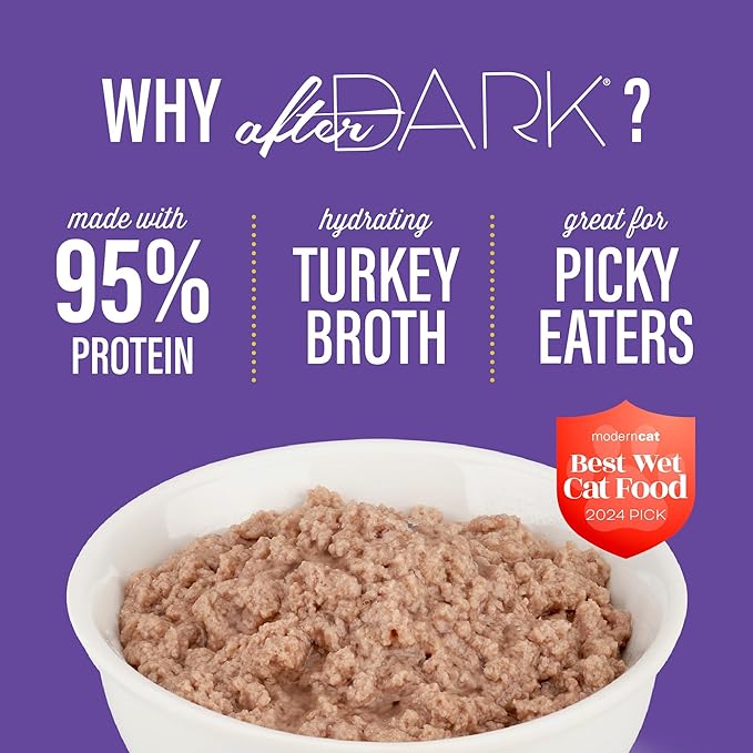 Tiki Cat After Dark Soft Pate, Turkey & Turkey Liver, High-Protein Ingredients, Wet Cat Food for Adult Cats, 3 oz. Can (12 Count) (Packaging May Vary)