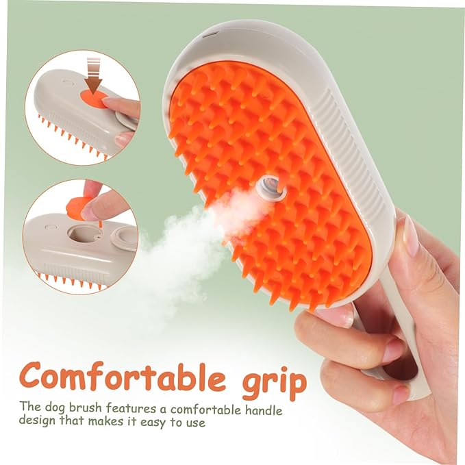 Pet Grooming Brush with Spray Long Haired Cat Dog Shedding Control Lightweight Portable Effortlessly Removes Loose Hair Versatile Grooming Tool for