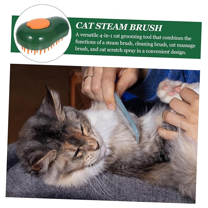 Cat Grooming Steam Brush Dog Bath Brush for Easy Cleaning Cat Massage Tool in Adorable for Removing Tangled and Relaxation