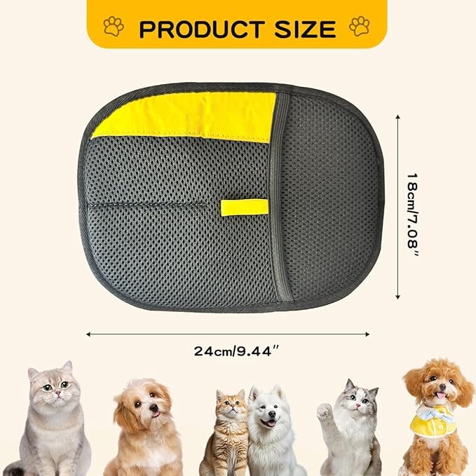 Electrostatic Pet Hair Remover Gloves Manual Style Cat & Dog Hair Removal Gloves for Couch Pet Hair Removal Lint Roller
