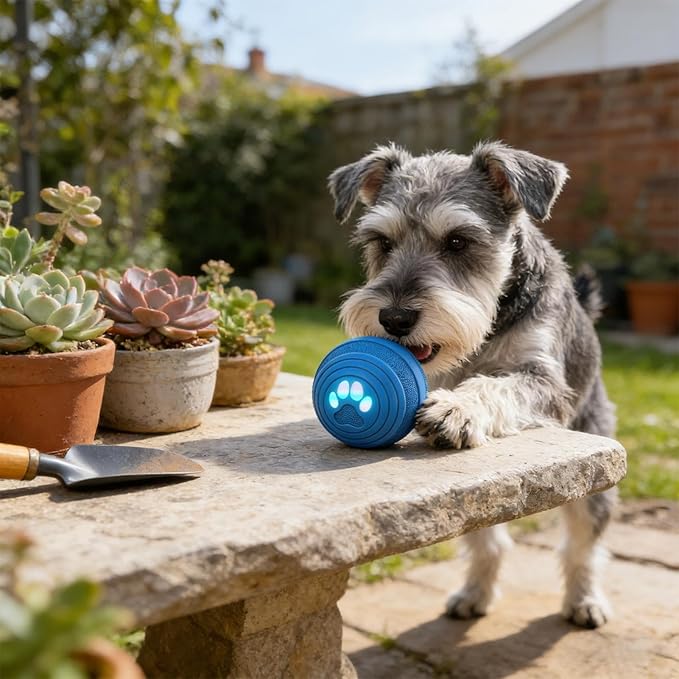Pet Bounce Ball for Dogs,Rechargeable Pet Supplies - Bouncing & Rolling Ball Dog Toy | for Play Exercise Boredom Relief Stimulation Indoor Outdoor Home Apartment