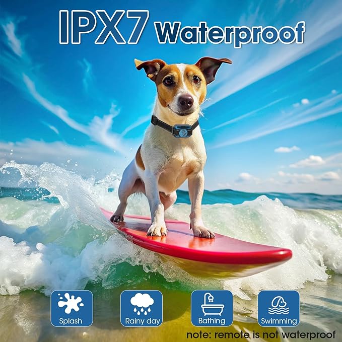 Small Shock Collar for 2 Dogs, Ultra-Light & Thin Shock Collar for Small Dogs 5-15lbs, Beep, Vibration and Shock with Safety Lock, IPX7 Waterproof, Blue and Green