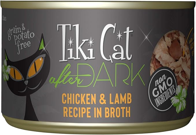 Tiki Cat After Dark Chicken & Lamb Wet Food, 5.5 oz, Case of 8, 8 X 5.5 OZ