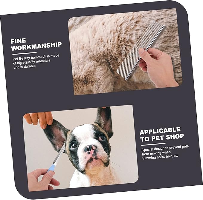 Happyyami 1 Set Pet Grooming Hammock Sling for Dog Cat Nail Trimming Includes Nail Clipper File Lightweight Durable Grooming Bag
