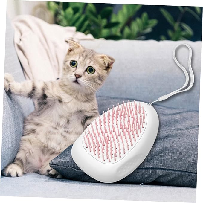 YARNOW Abs Pet Dog Comb Cat Grooming Brush De-shedding Hair Removal Comb for Dogs and Cats Hanging Lanyard Comfortable Grip for Easy Cleaning