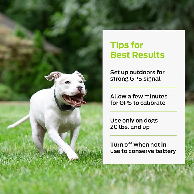 Premier Pet GPS Dog Fence with Circular Wireless Boundary - Customizable Safe Roaming Zones - Humane E-Collar with Tone Vibration & Static Modes - Rechargeable Water-Resistant Collar