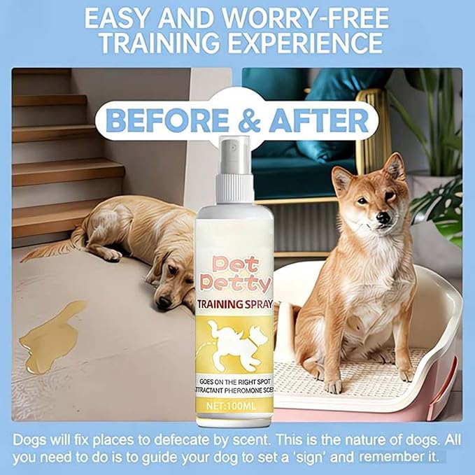 Dog Training Spray – 100ml Fast Action Supplies for Pets, Training Spray for Dogs that Urinate and Defeque | Indoor Home Apartment Patio Garden Lawn Bathroom