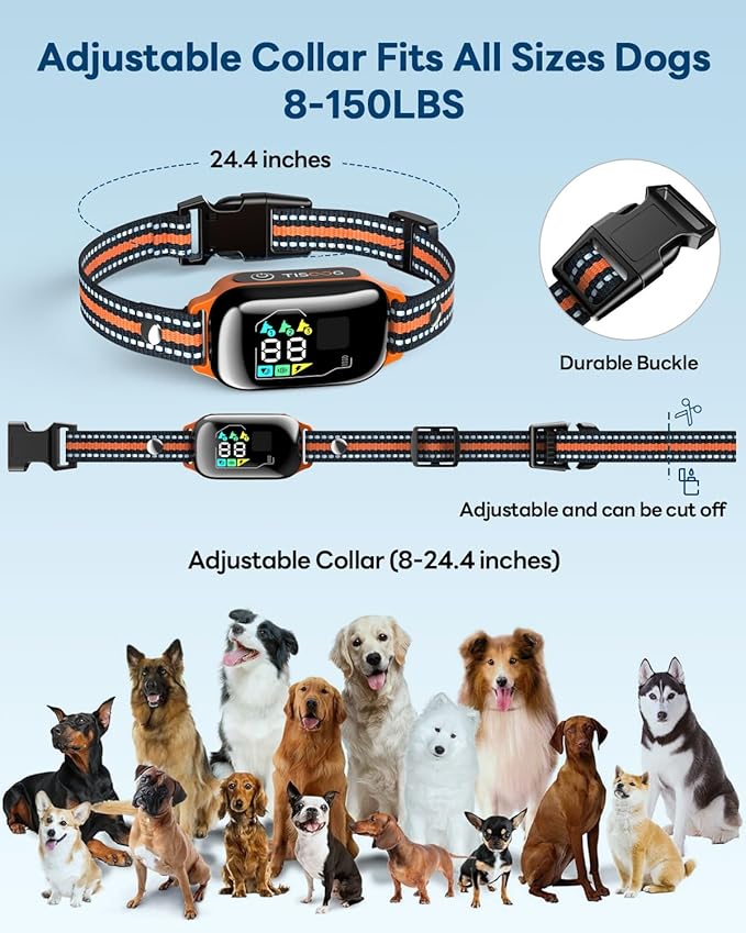 Dog Shock Collar - 3300FT Dog Training Collar with Remote, IPX7 Waterproof Electric Dog Collar with 4 Training Modes, Security Lock, Rechargeable E-Collar for Small Medium Large Dogs (Orange)