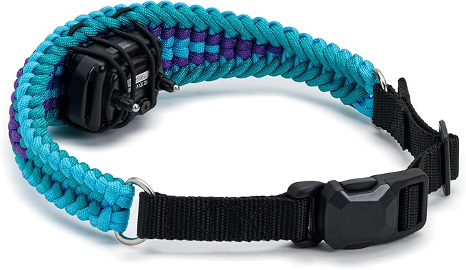 E-Collar Cover - for Large Dogs with 22-25" Neck Size - Adjustable Nylon Cord, Quick Release Buckle, Heavy Duty Loop Strap Compatible with Dogtra, Educator, SportDog, Garmin, Bousnic, Jugbow (Lagoon)